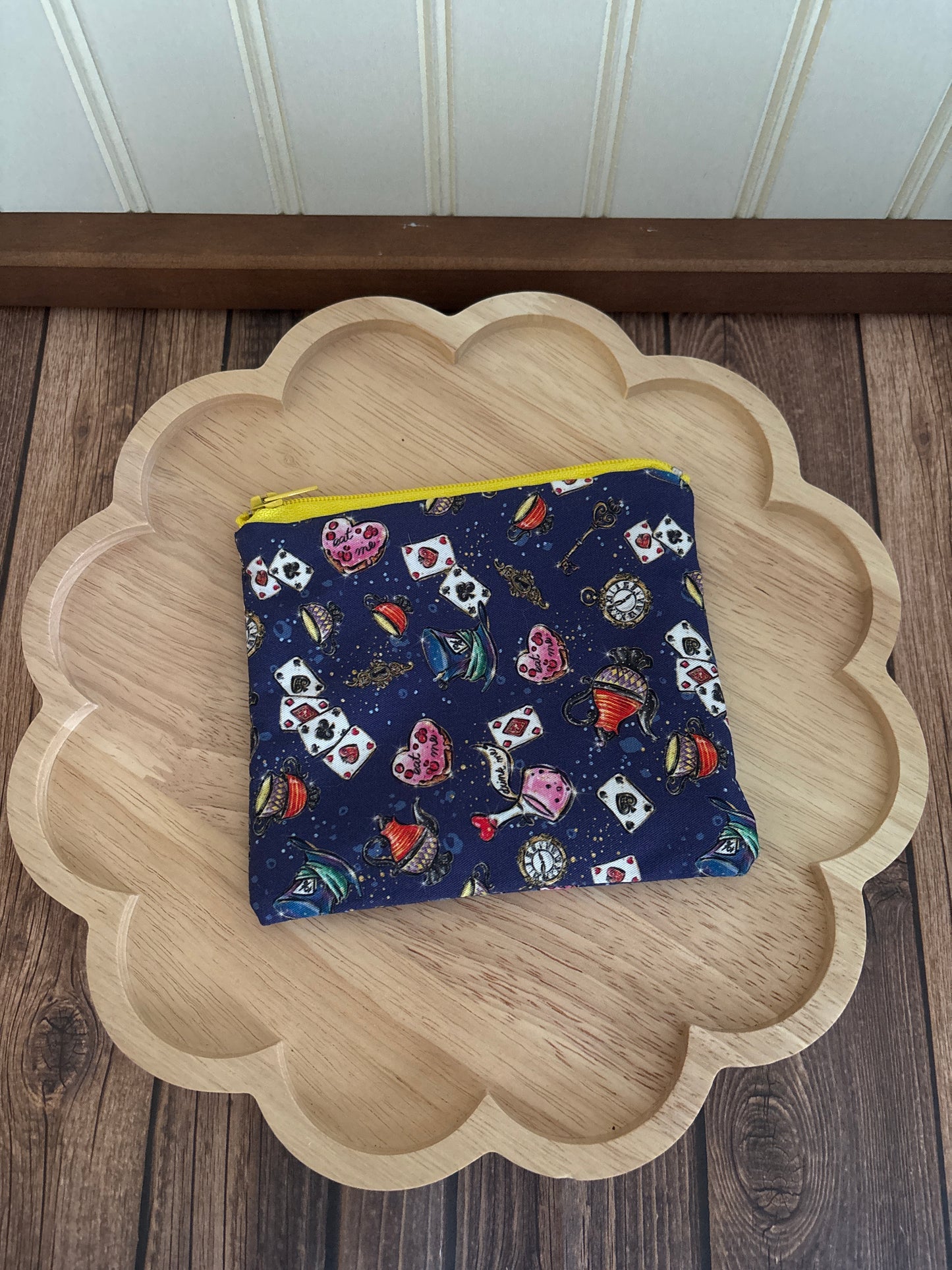Wonderland Themed Zip Pouch