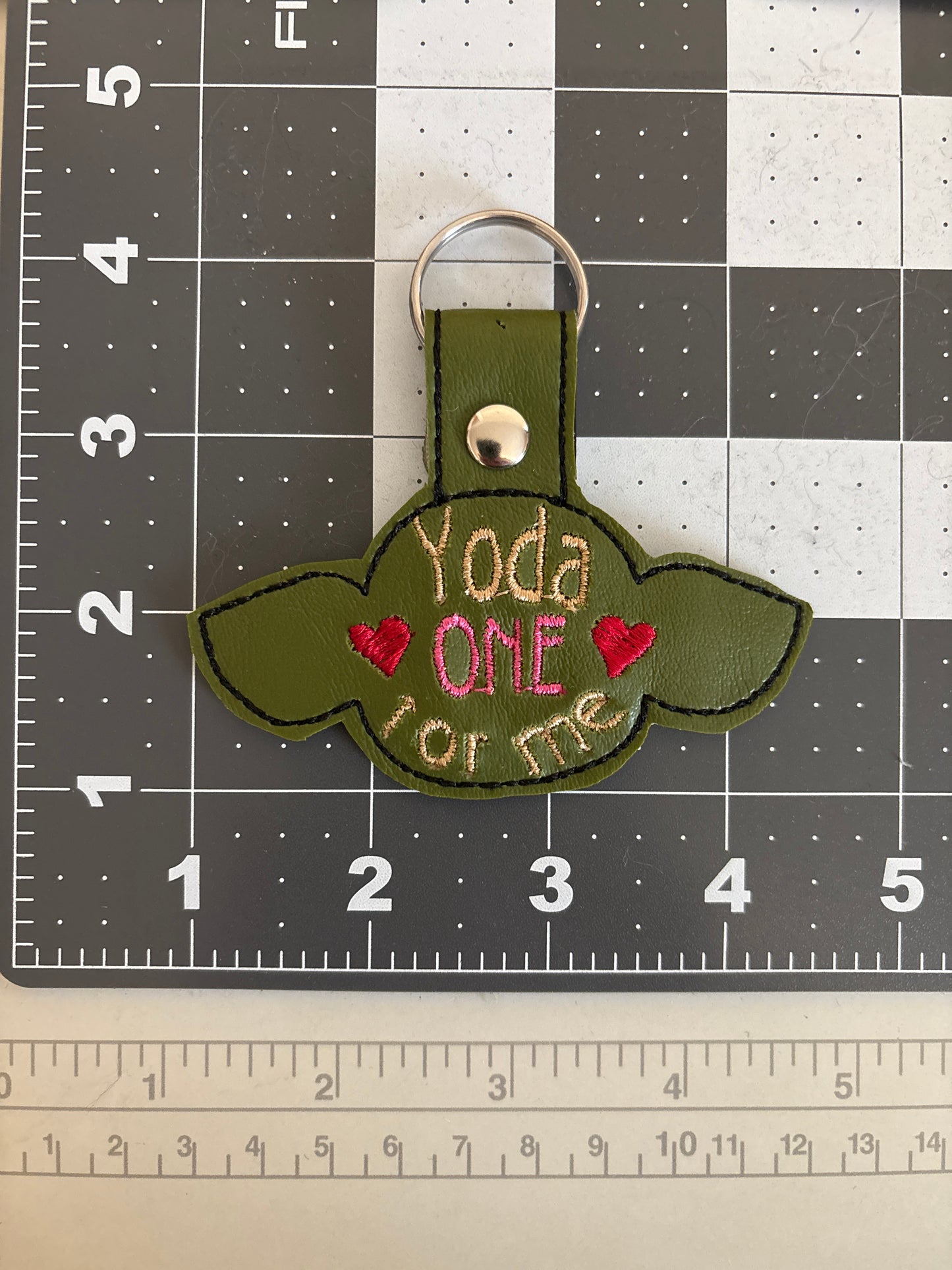 Space Baby Embroidered Keychain