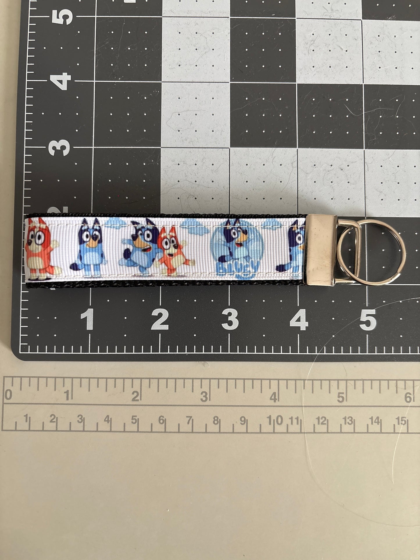 Blue Pup Family Keychain