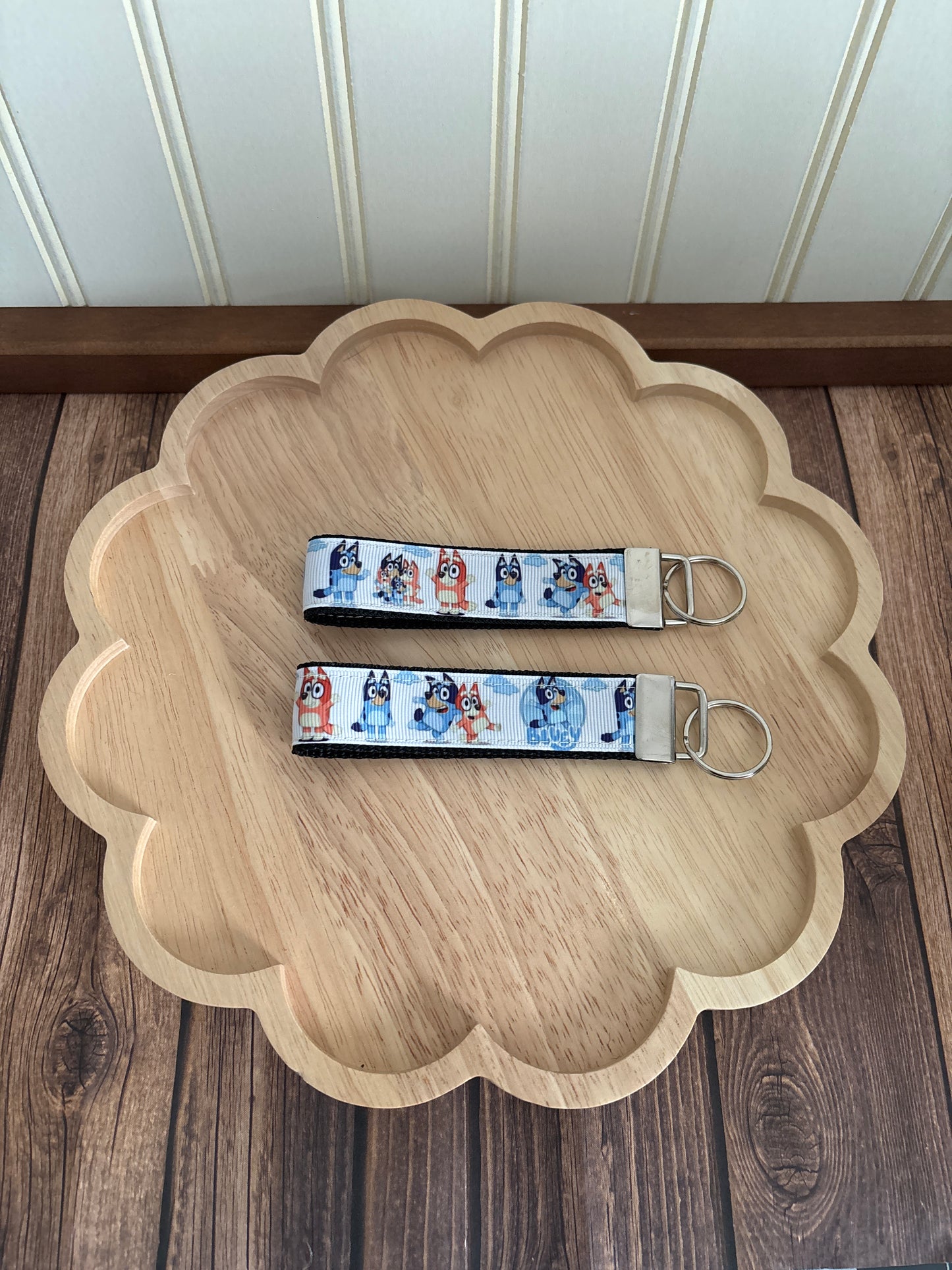 Blue Pup Family Keychain