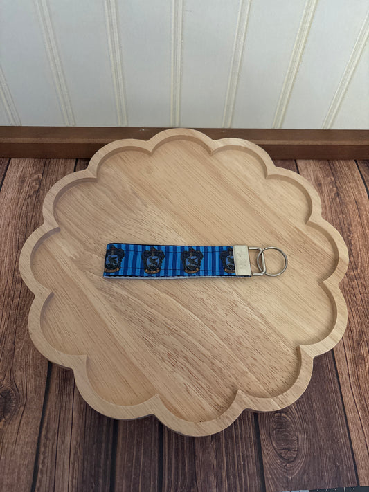Blue House Crest Keychain