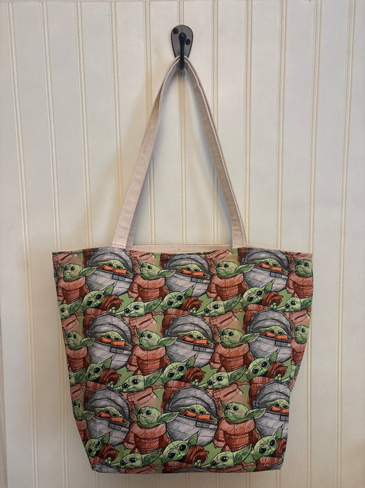 Space Baby Canvas Tote Bag