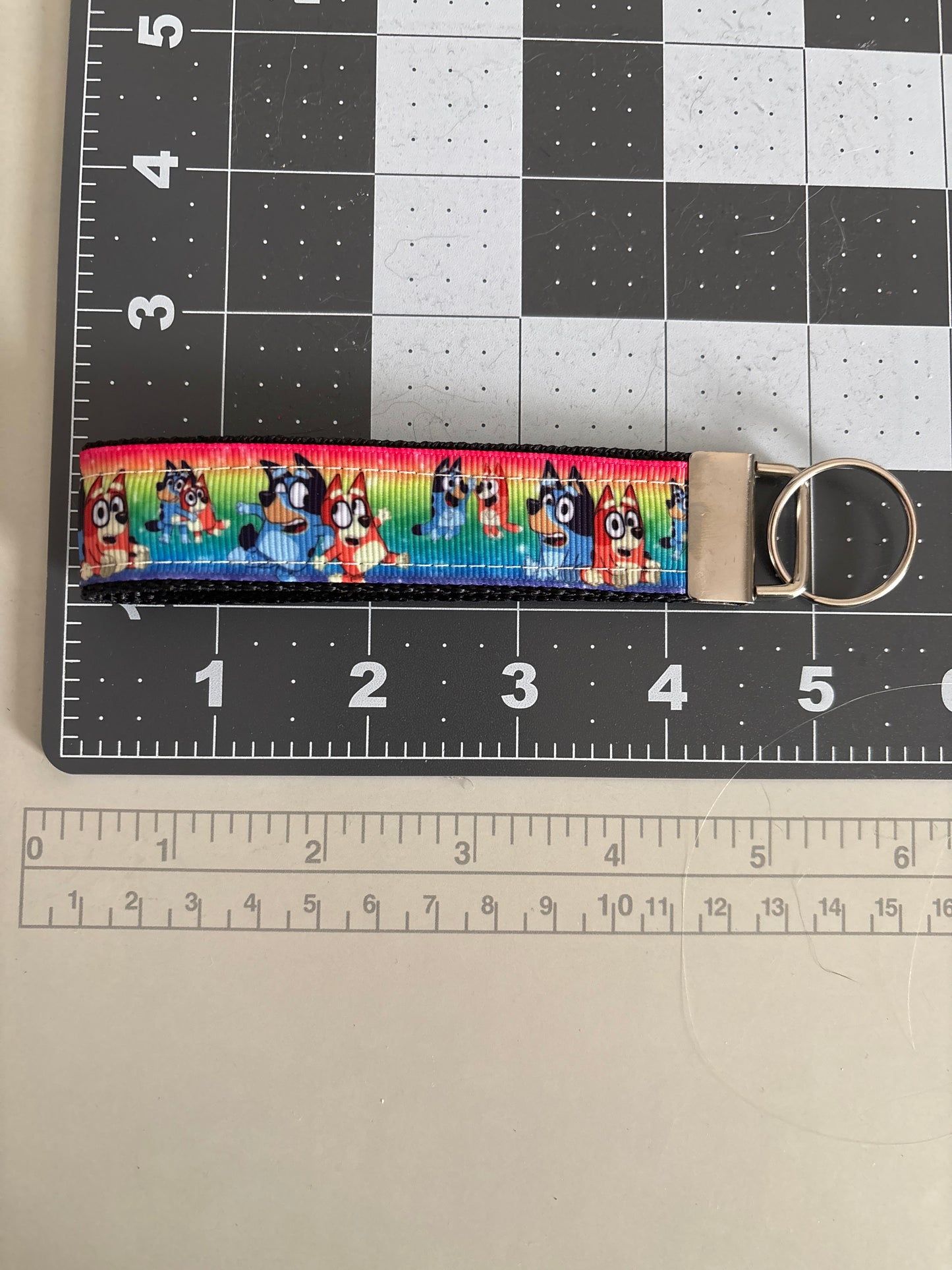 Blue Pup Family Keychain