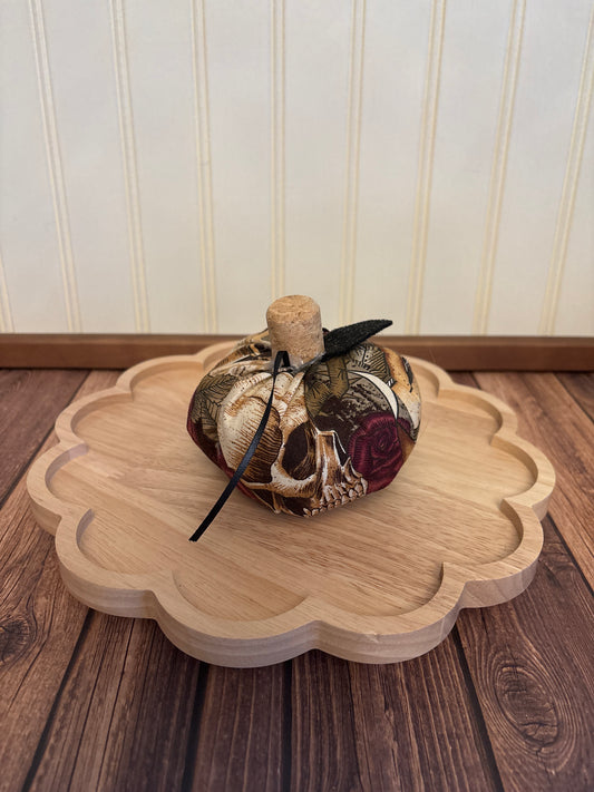 Floral Skull Pumpkin