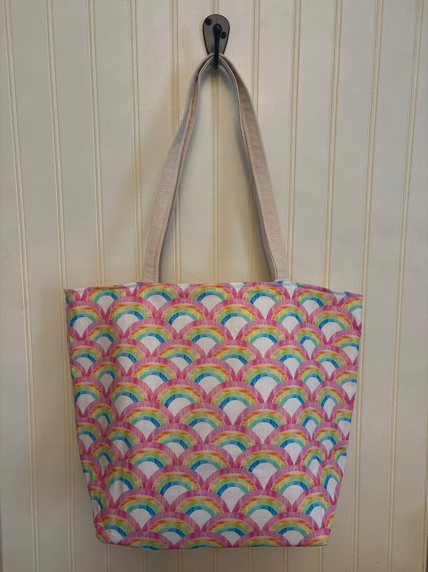 Pastel Rainbow Canvas Tote Bag
