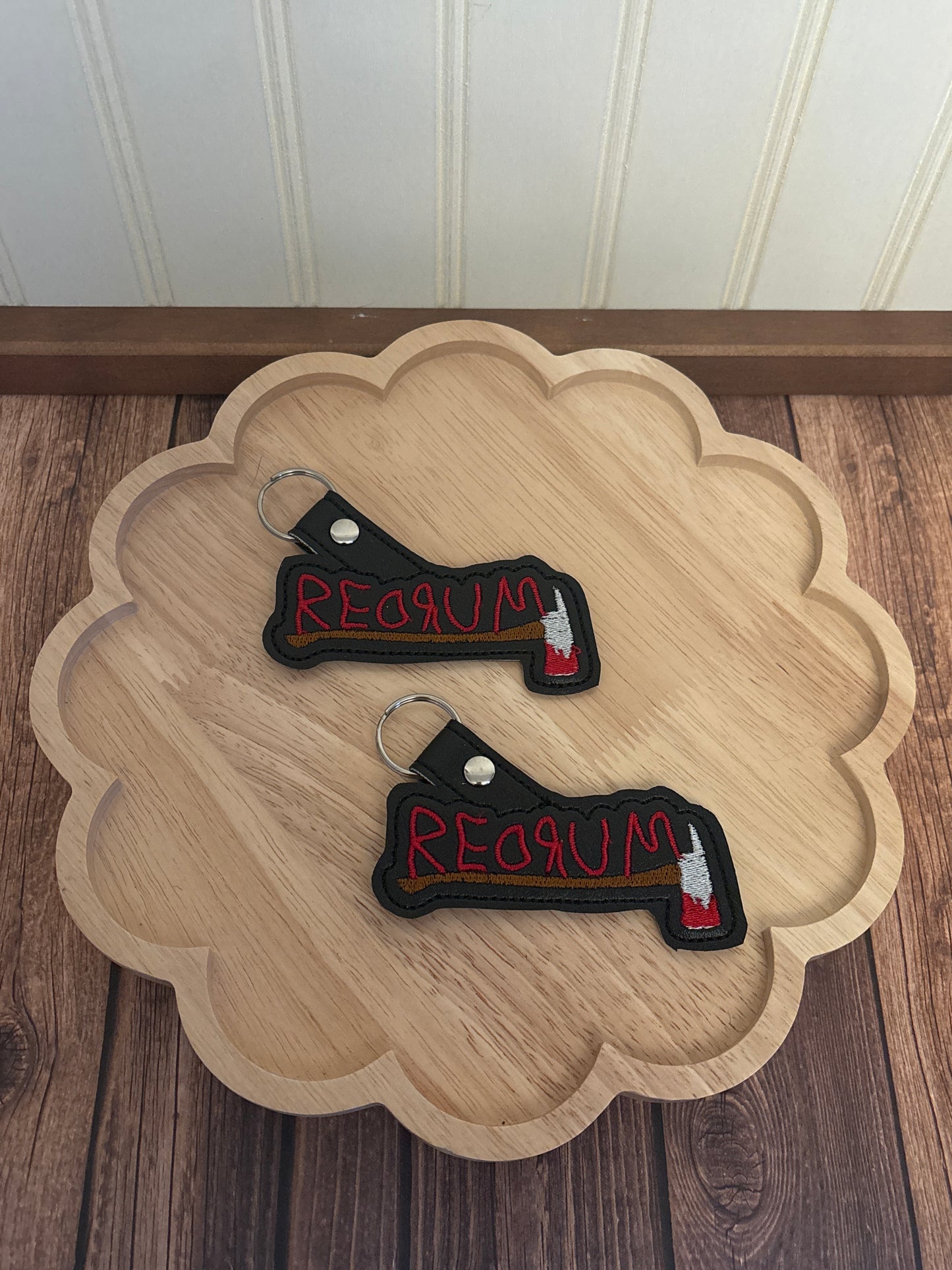 Redrum Embroidered Keychain