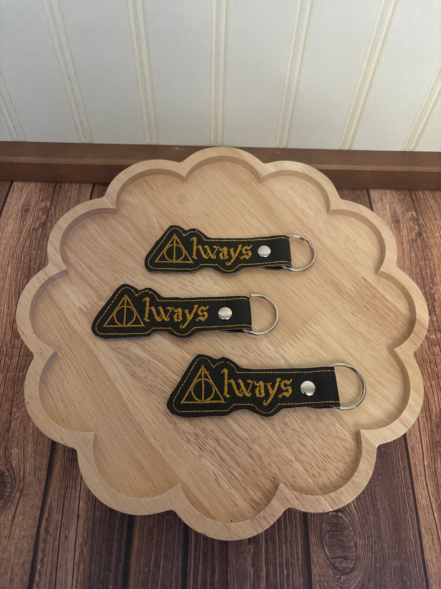 Always Embroidered Keychain