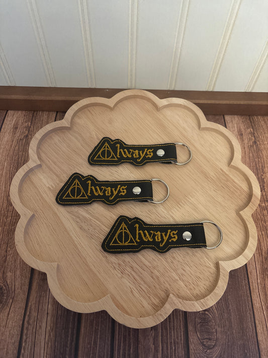 Always Embroidered Keychain