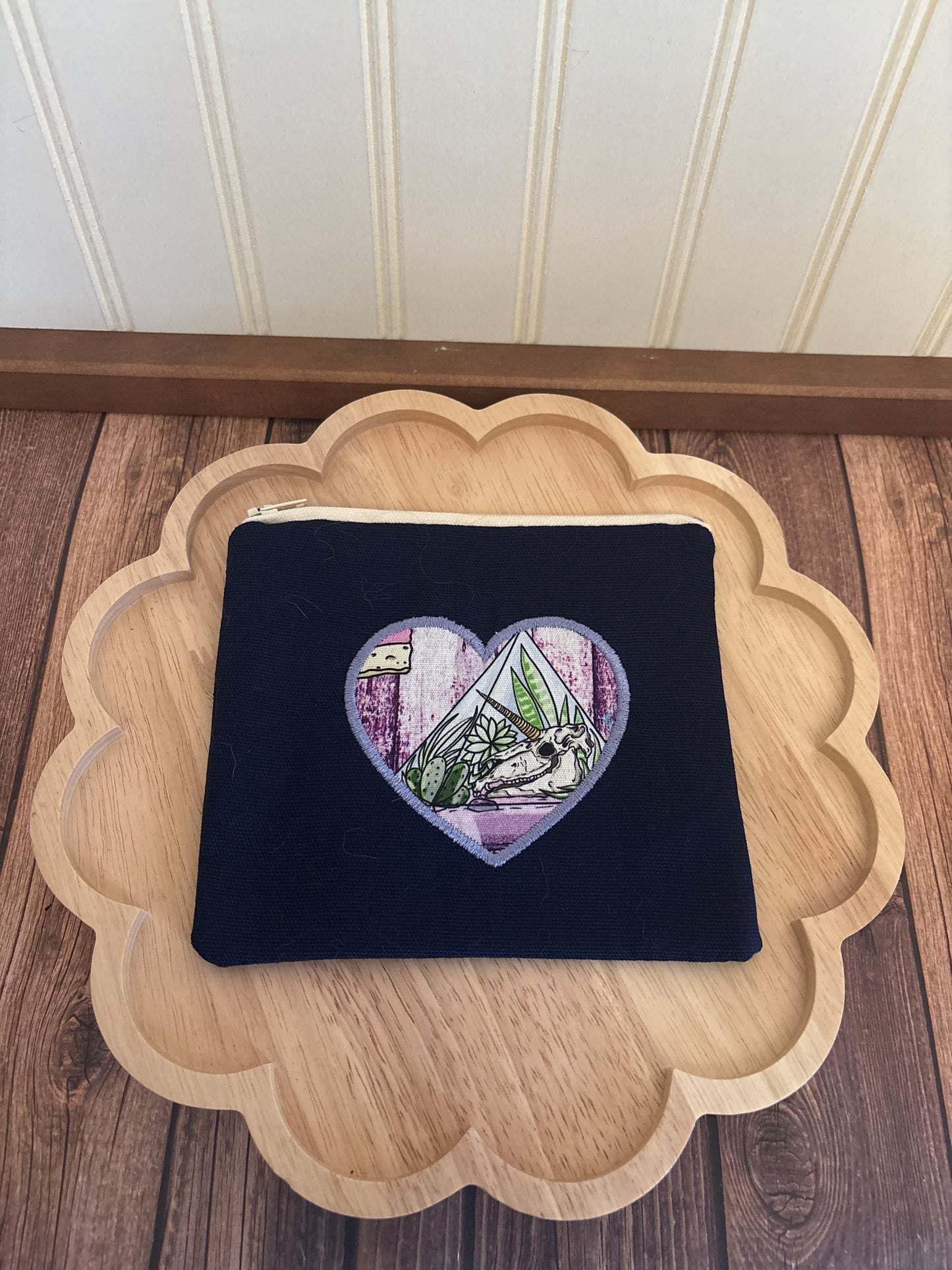Unicorn Skull Zip Pouch