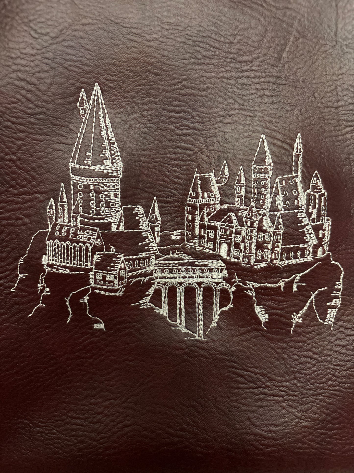 Hogwarts Embroidered Vinyl Tote