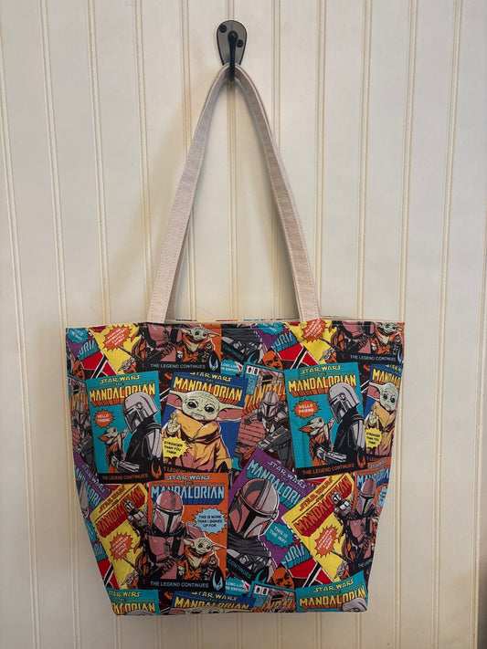 Space Baby Comic Canvas Tote Bag