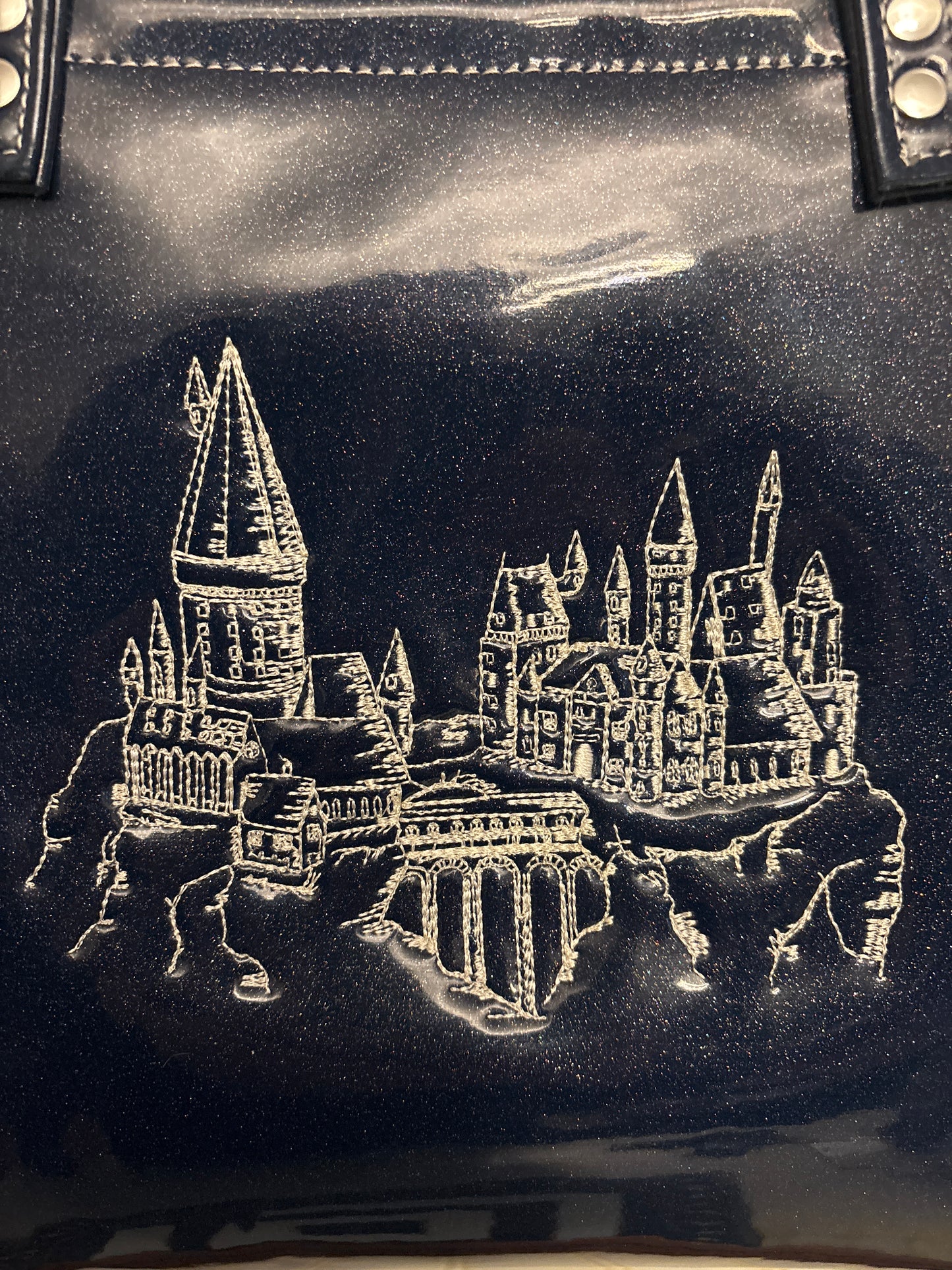 Hogwarts Embroidered Vinyl Tote