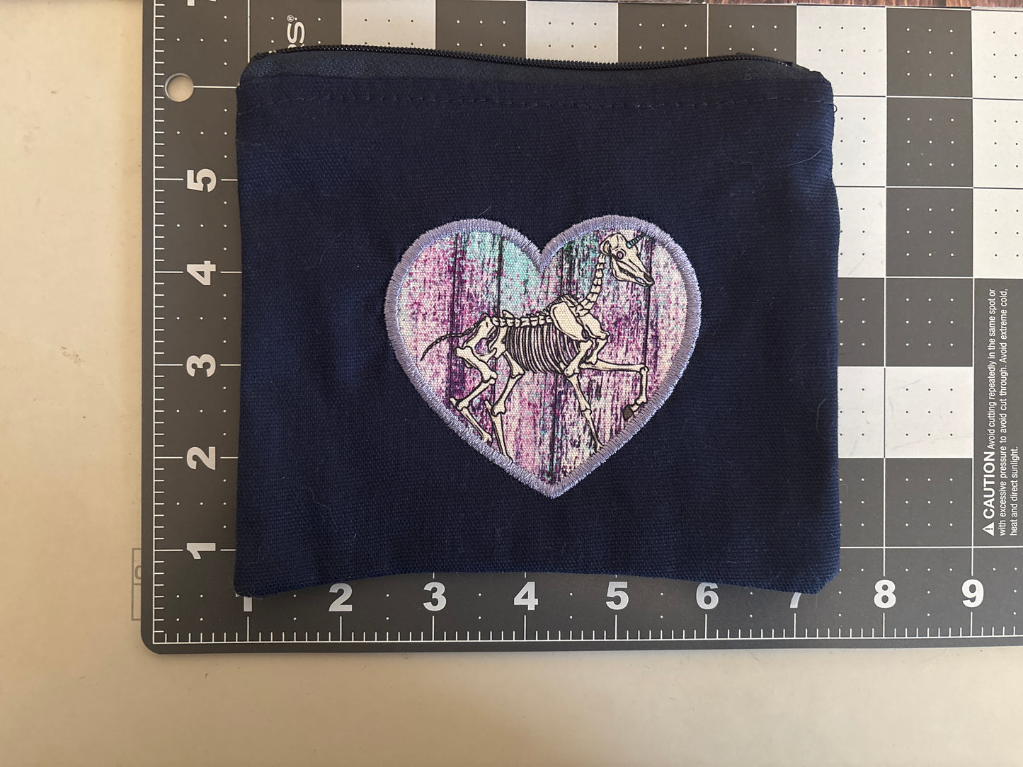 Unicorn Skeleton Zip Pouch